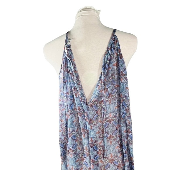 La VIE EN ROSE AQUA Chiffon Sheer Bathing Suit CoverUp Sleeveless Dress Size XS - Picture 5 of 11